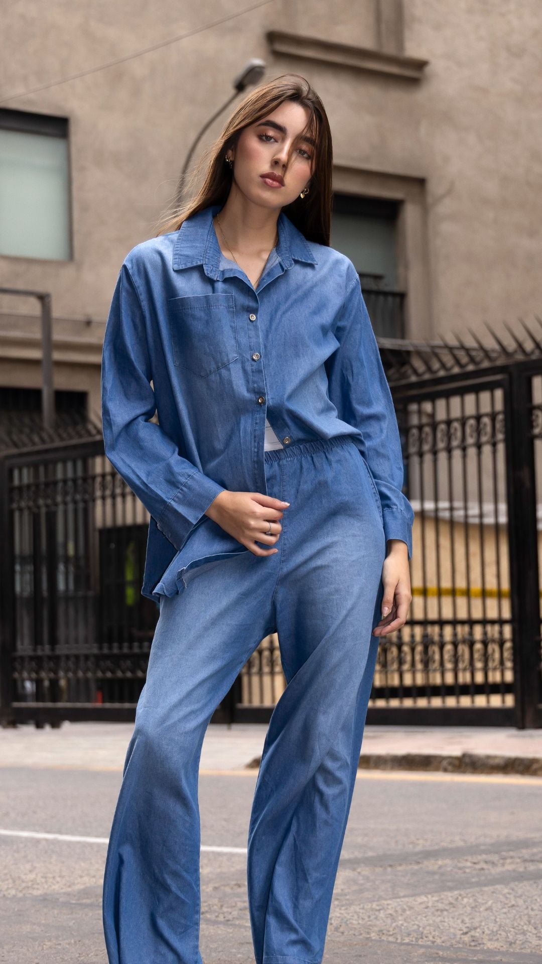 Pantalon Denim - Azure