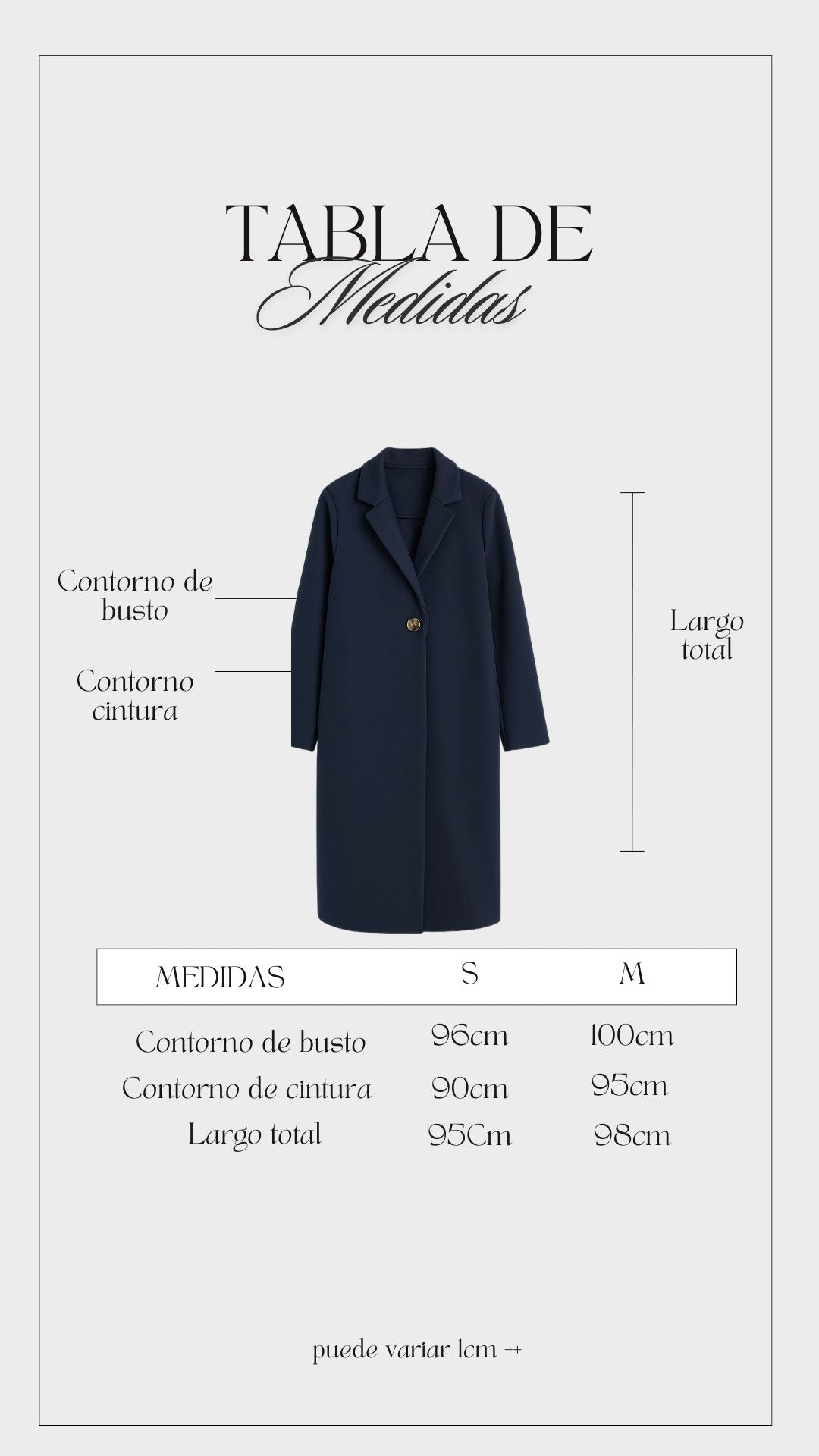 Abrigo Largo Tweed l Azul noche