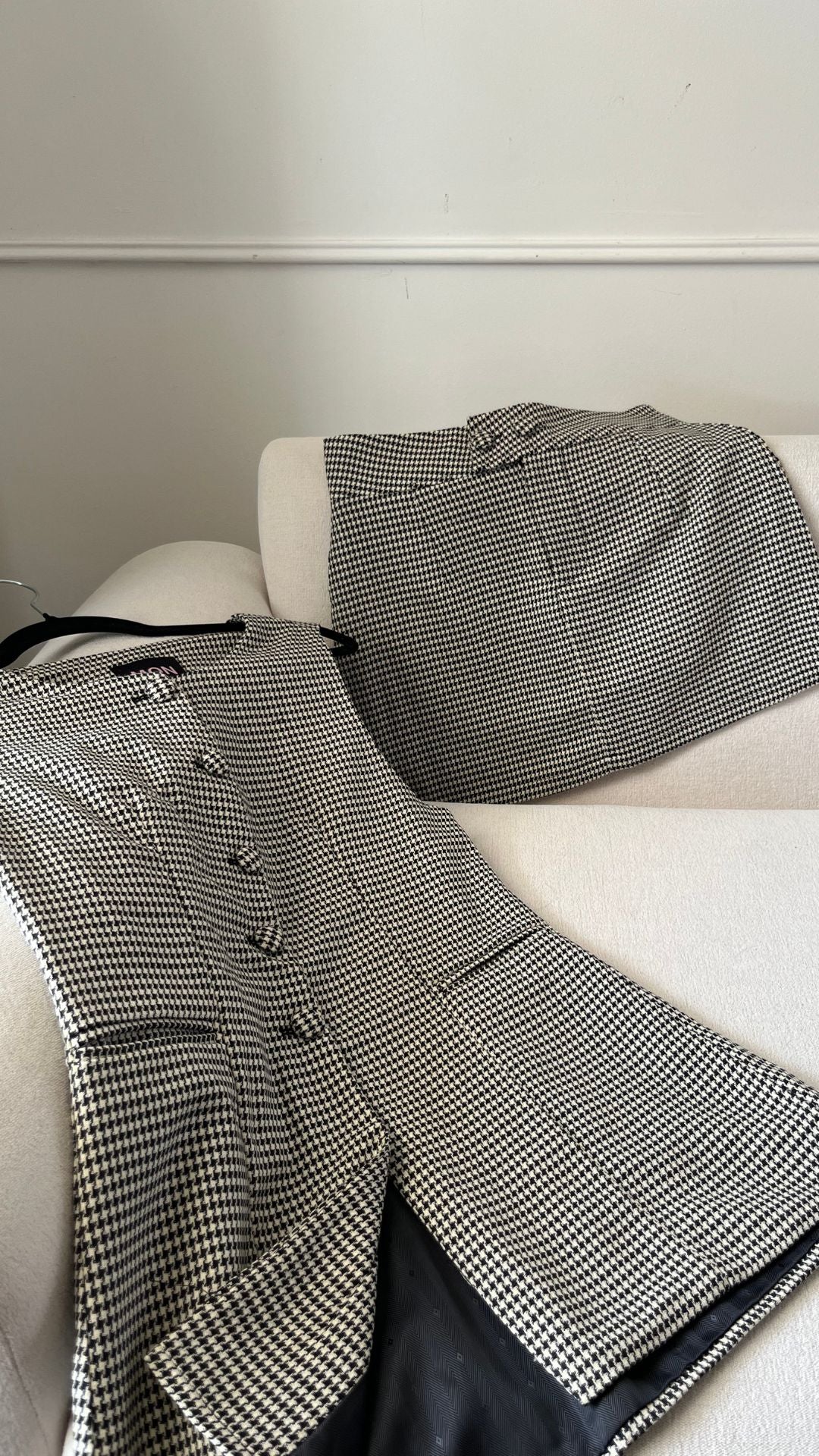 Chaleco Vichy Negro - Tweed