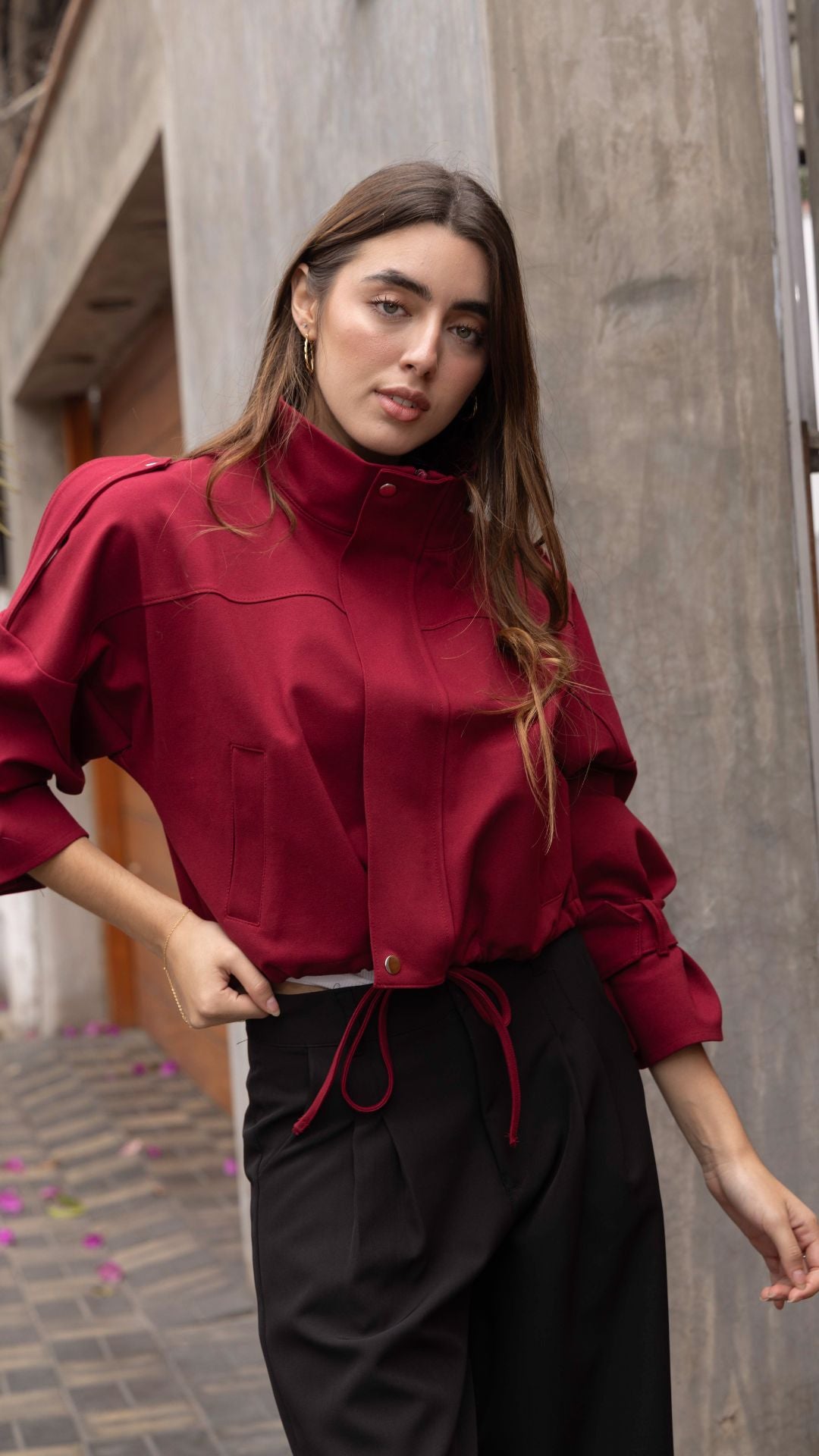 Bomber Jacket Signature Zip Vino