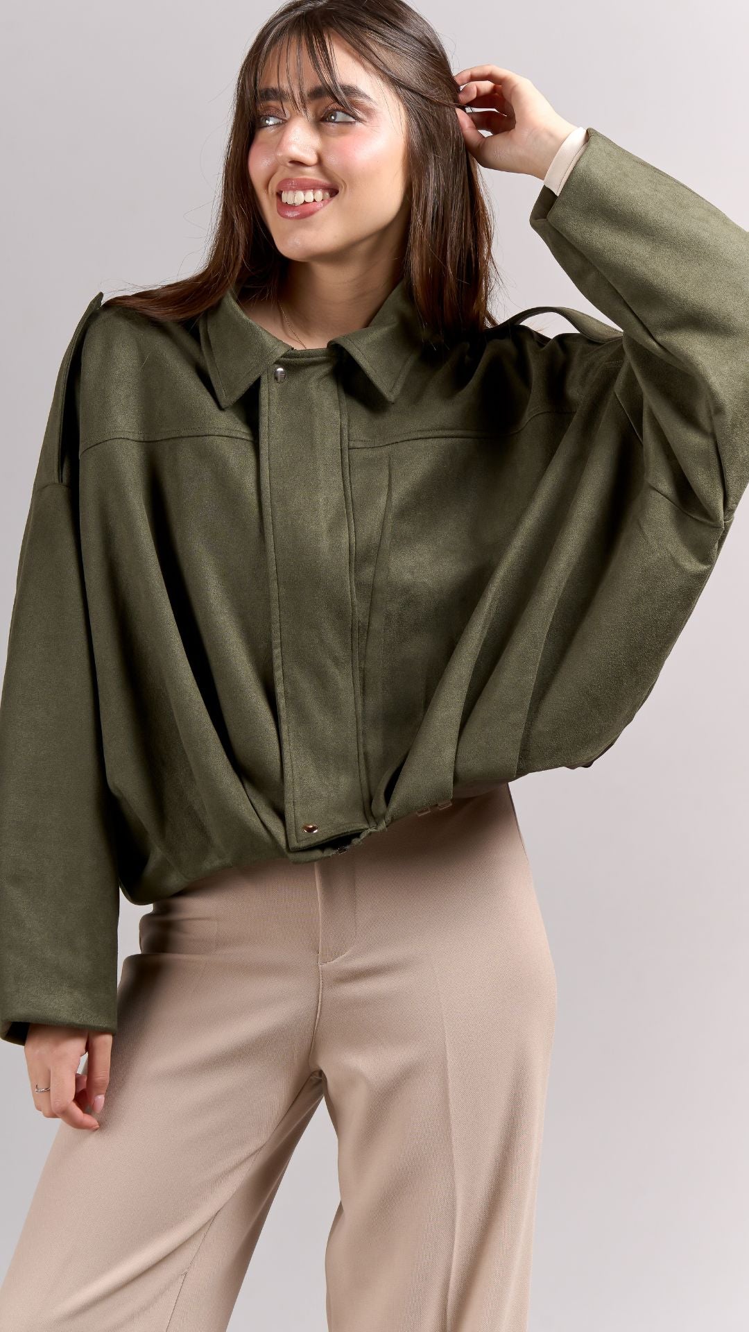 PREVENTA Suede effect - Bomber Jacket