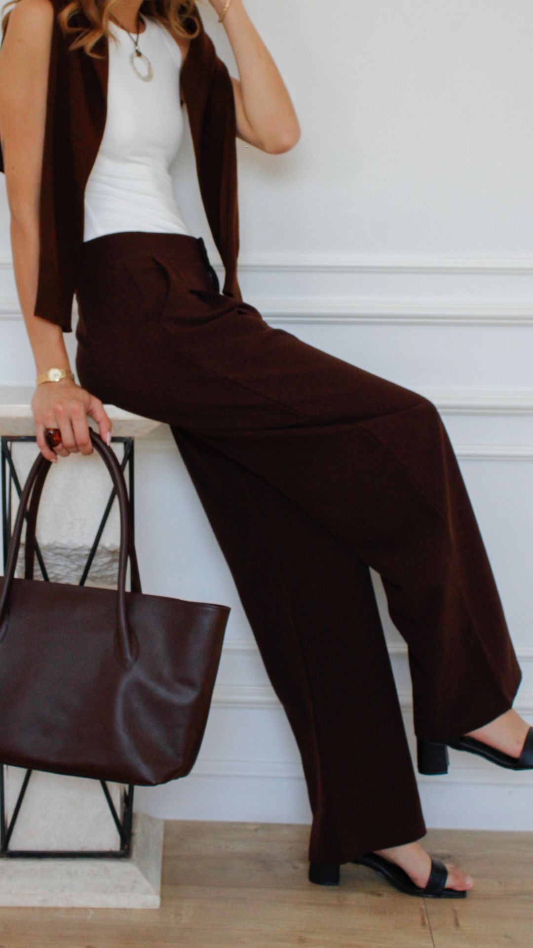 Pantalon Sastre Lily – Chocolate