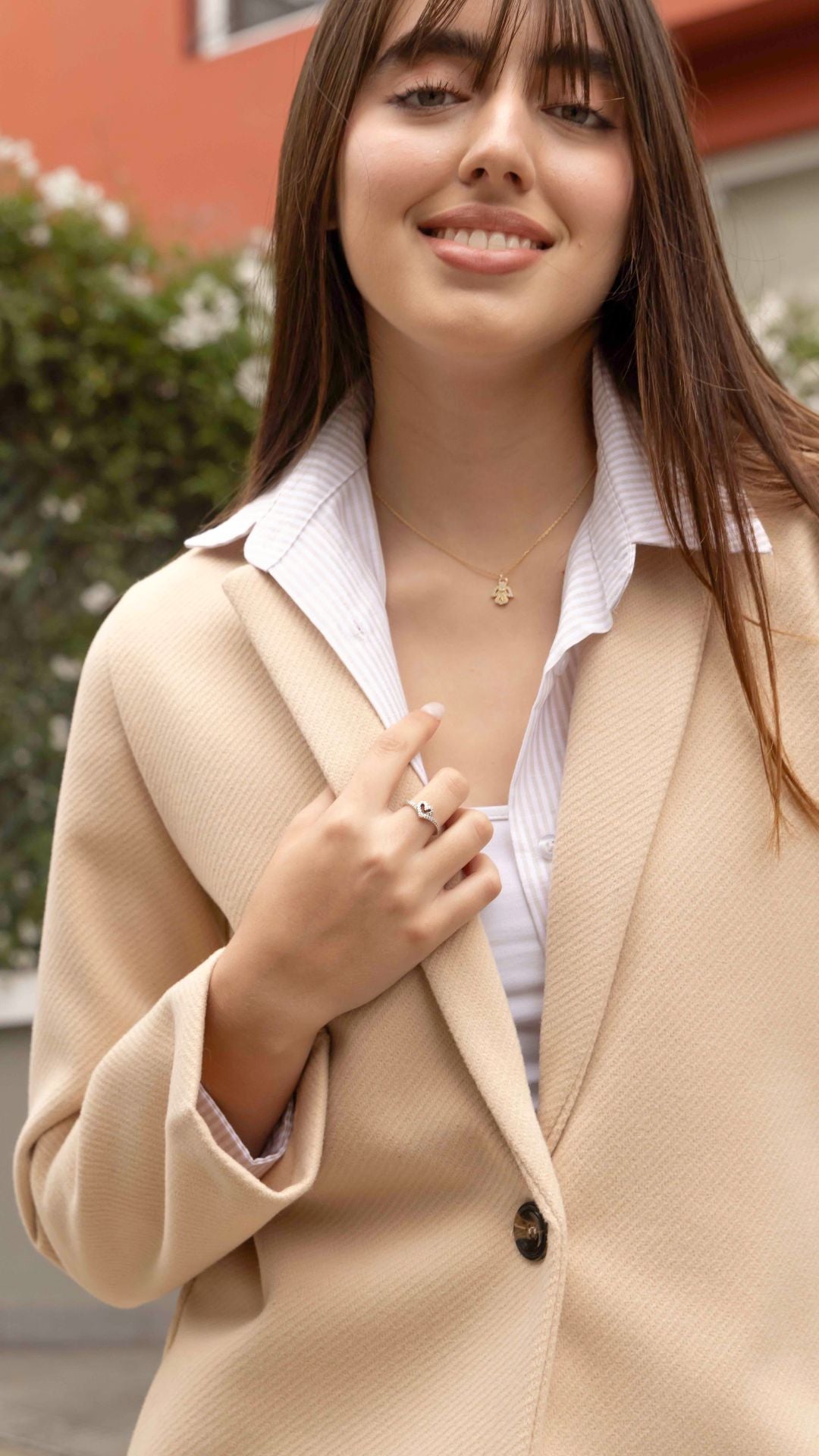 Abrigo Largo Tweed l Beige