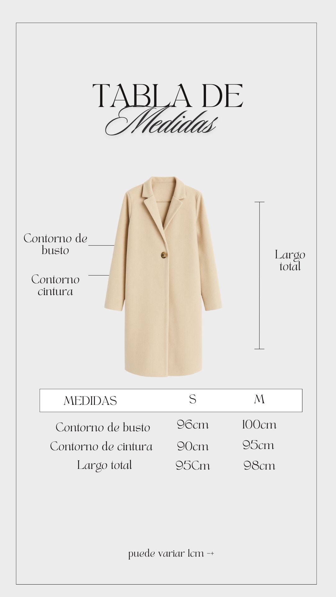Abrigo Largo Tweed l Beige