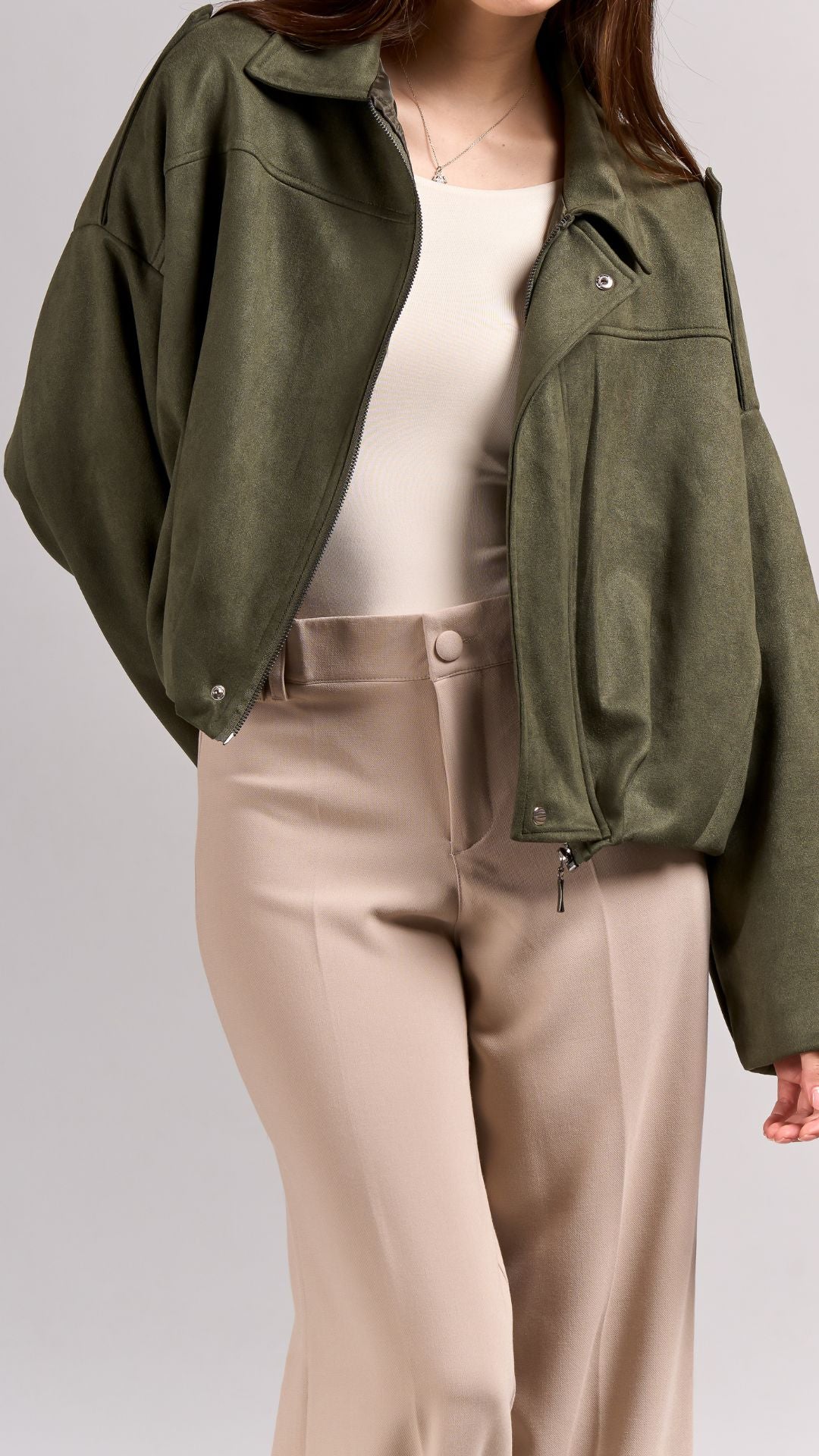 PREVENTA Suede effect - Bomber Jacket