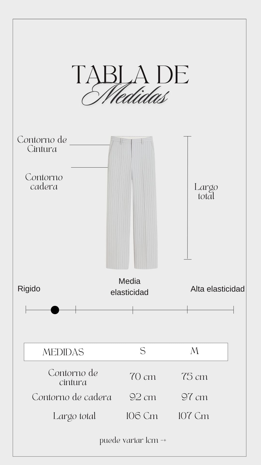 Pantalon Sastre Recto - Gris claro rayas
