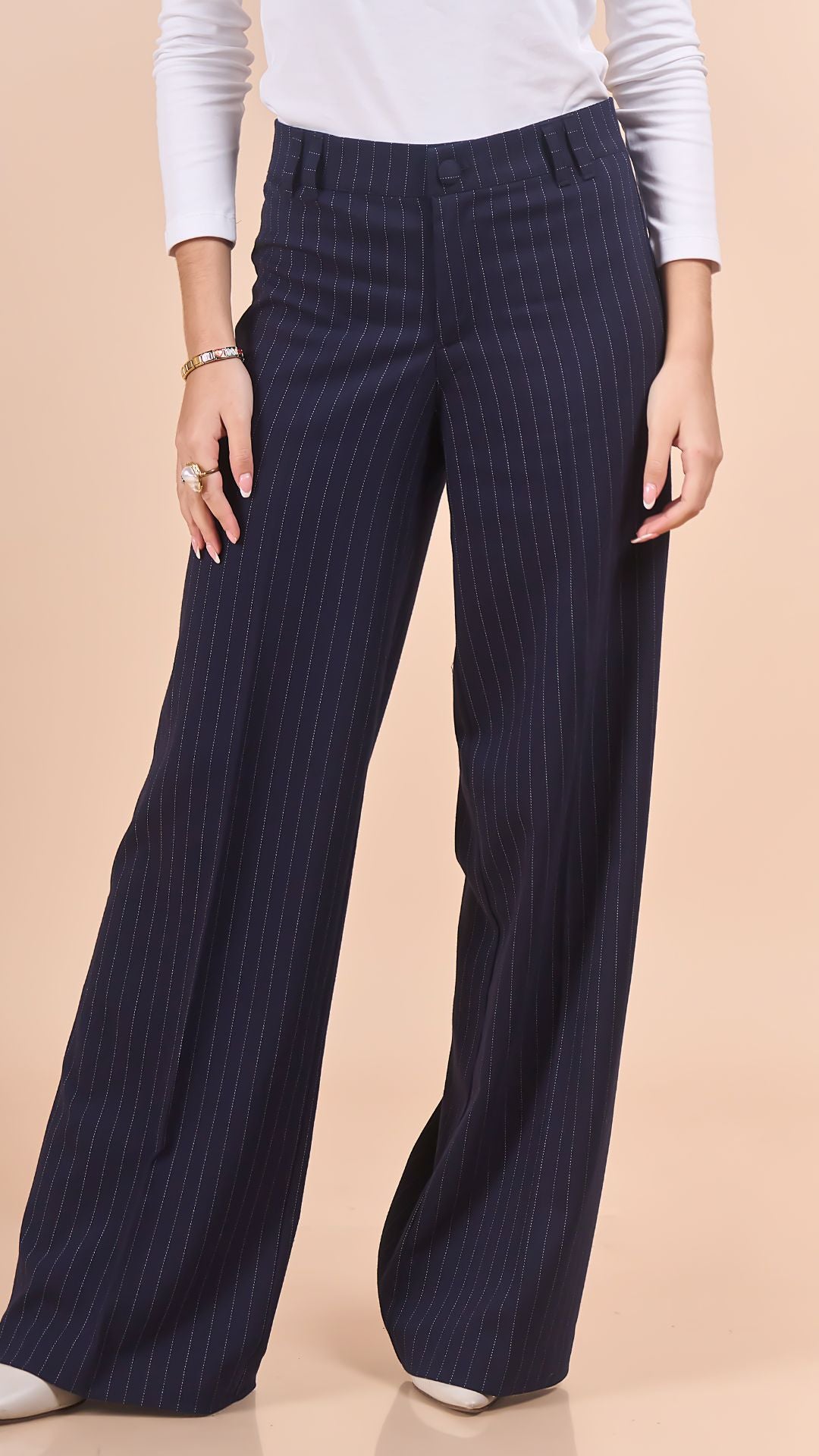 Pantalon Sastre Recto - Azul noche rayas