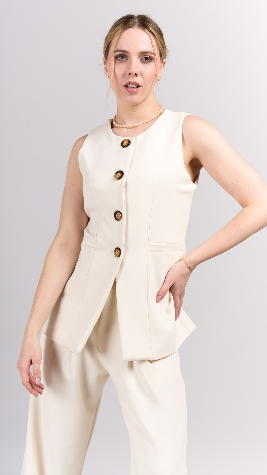 Chaleco Sastre Lily- Perla