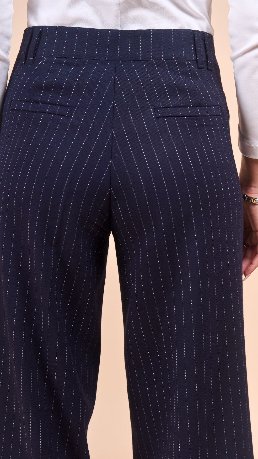 Pantalon Sastre Recto - Azul noche rayas