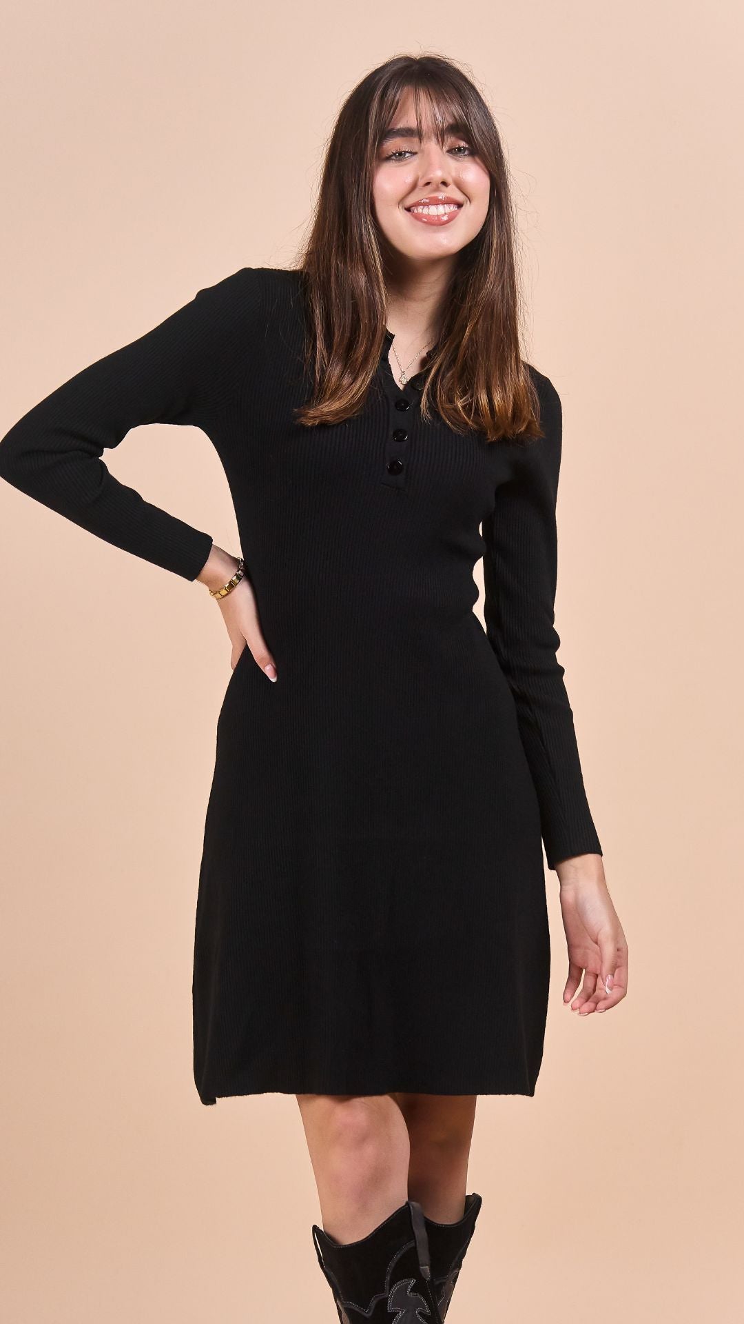 Vestido Knit - Cashmere Corte A l Negro