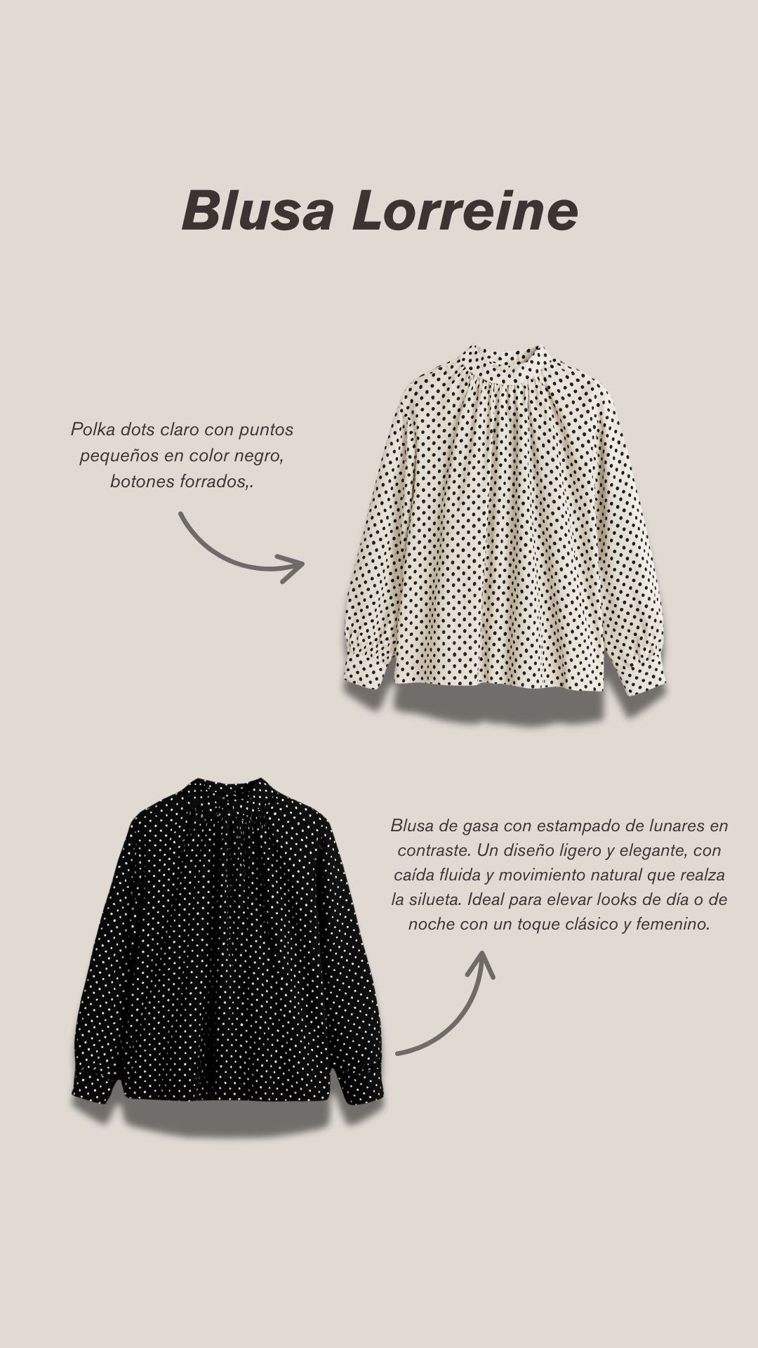 Blusa Lorreine Polka Dots Blanca