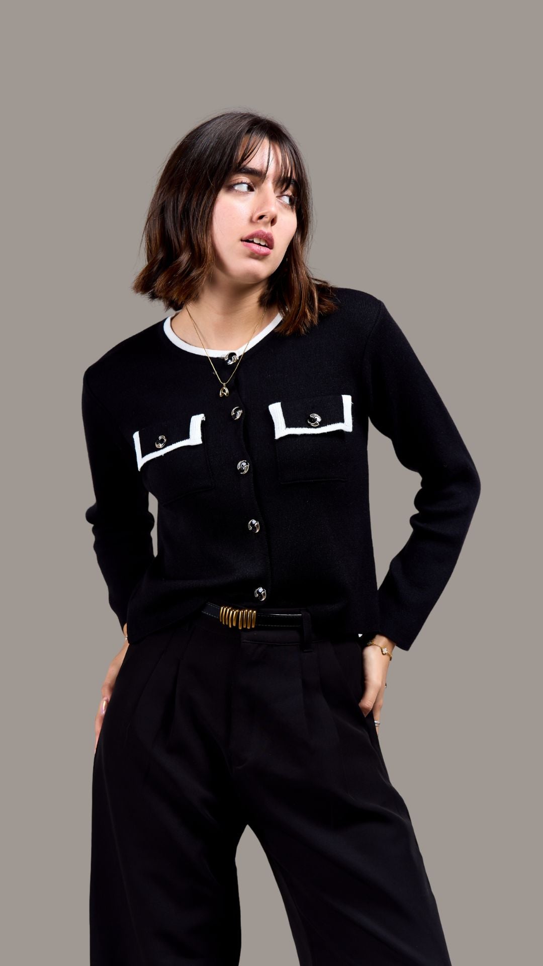 Cardigan Classy - Negro