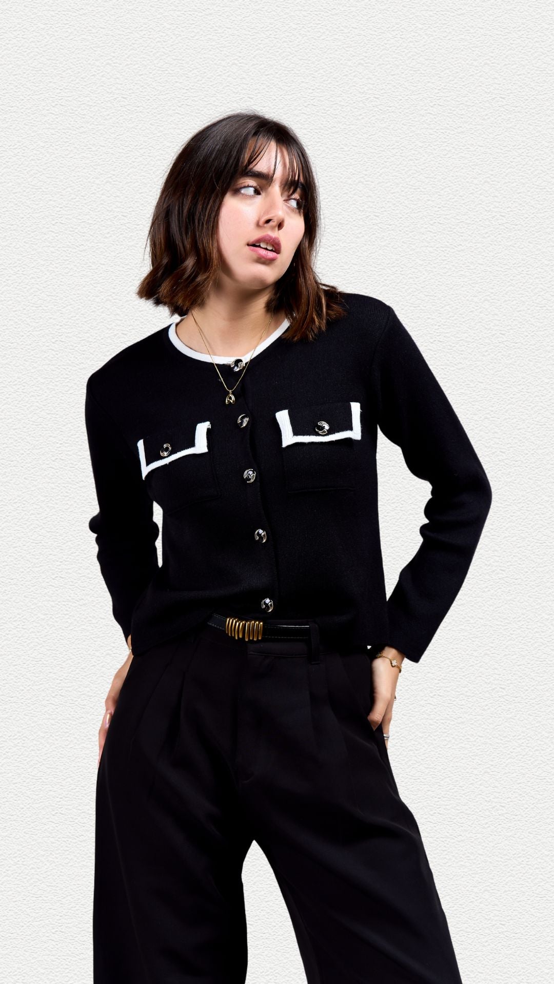 Cardigan Classy - Negro