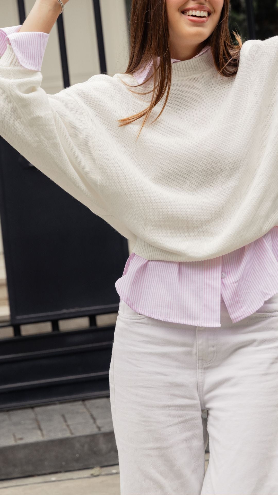 Camisa Clásica Rayas Rosa