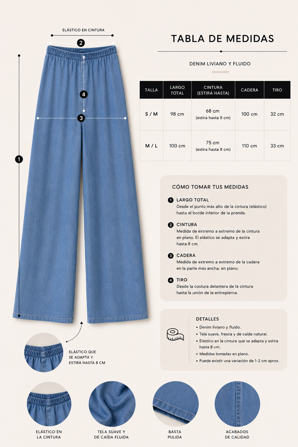 Preventa Pantalon Denim - Azure