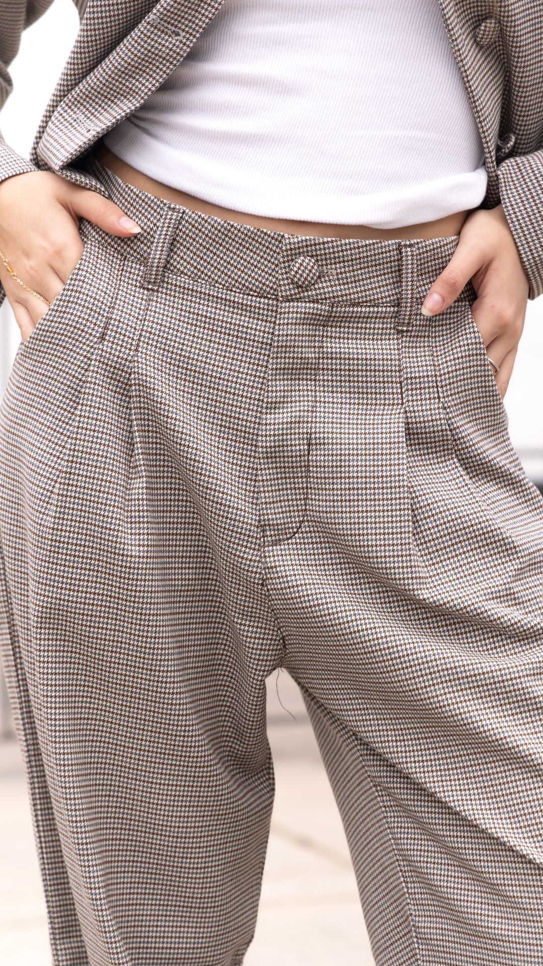 Pantalon Sastre Lily – Moka Check