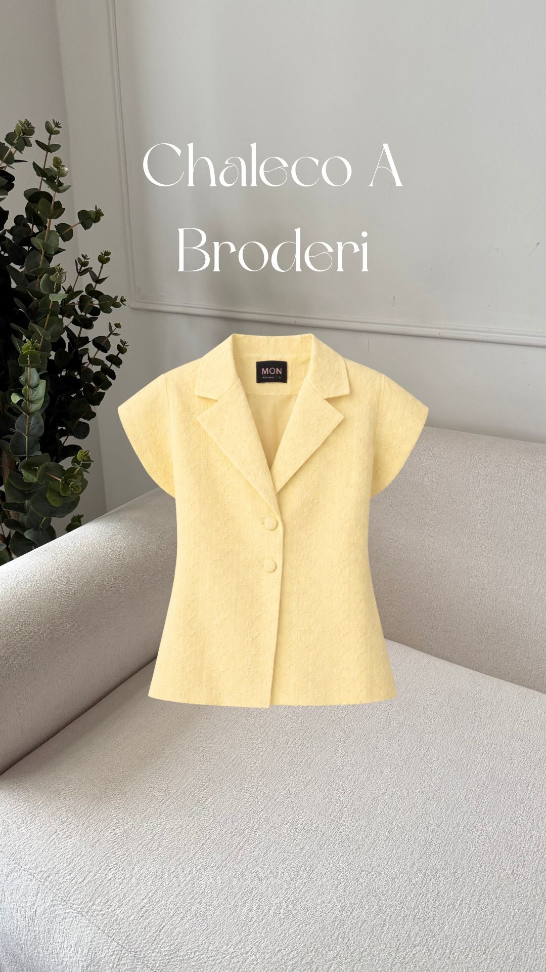 Chaleco Broderi Butter Yellow