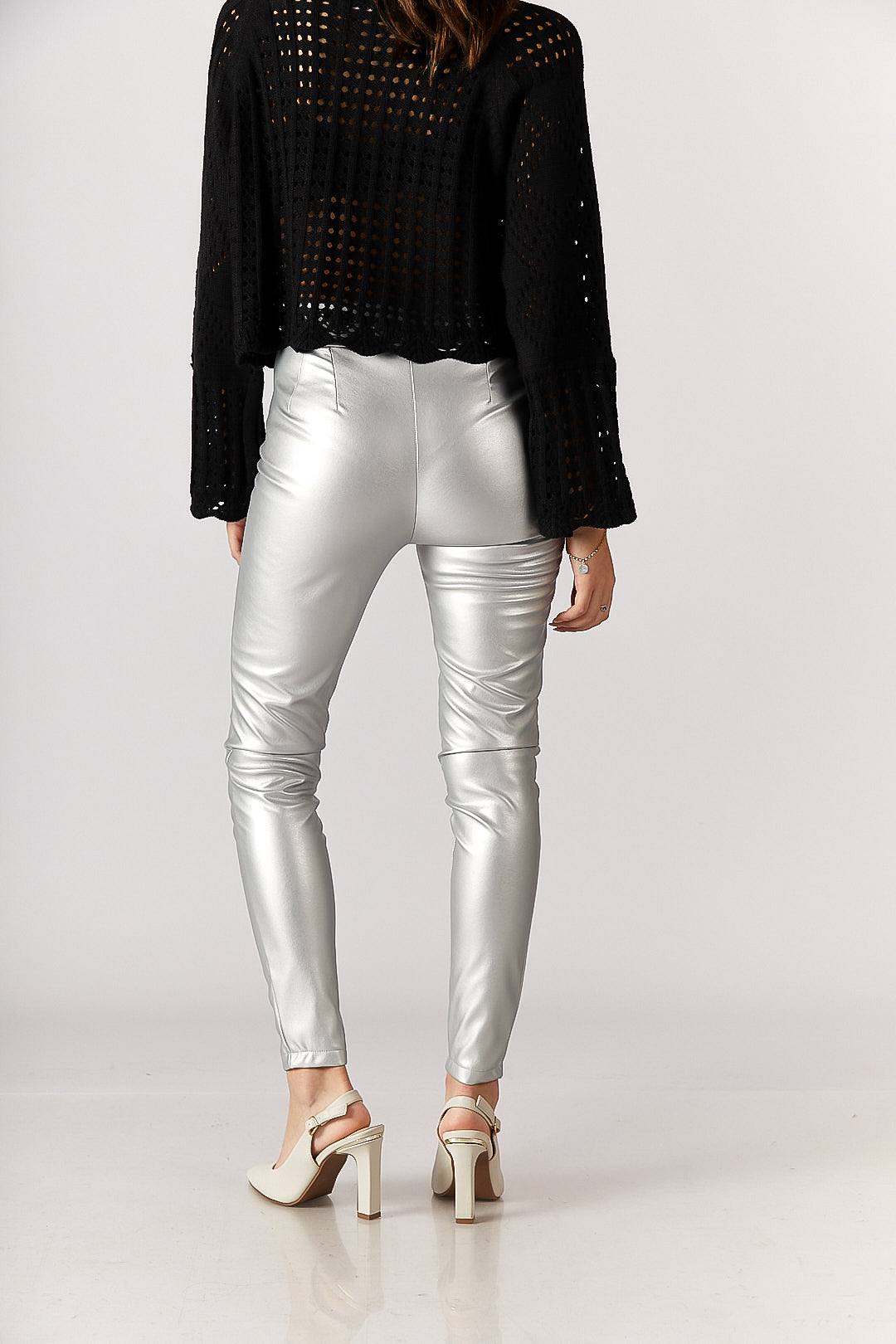 Leggin de cuerina - Plateada