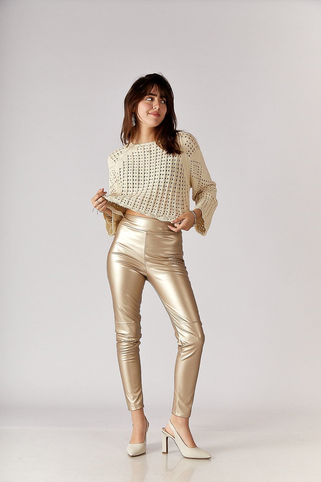 Leggin de cuerina - Dorada