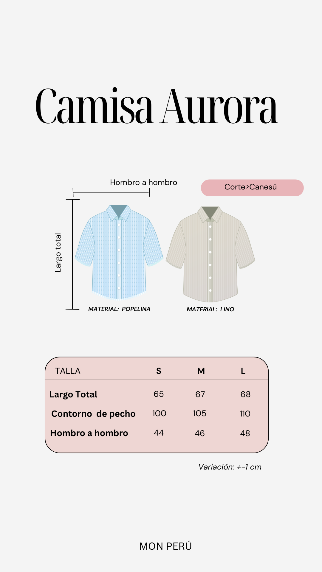 Camisa manga corta Aurora celeste