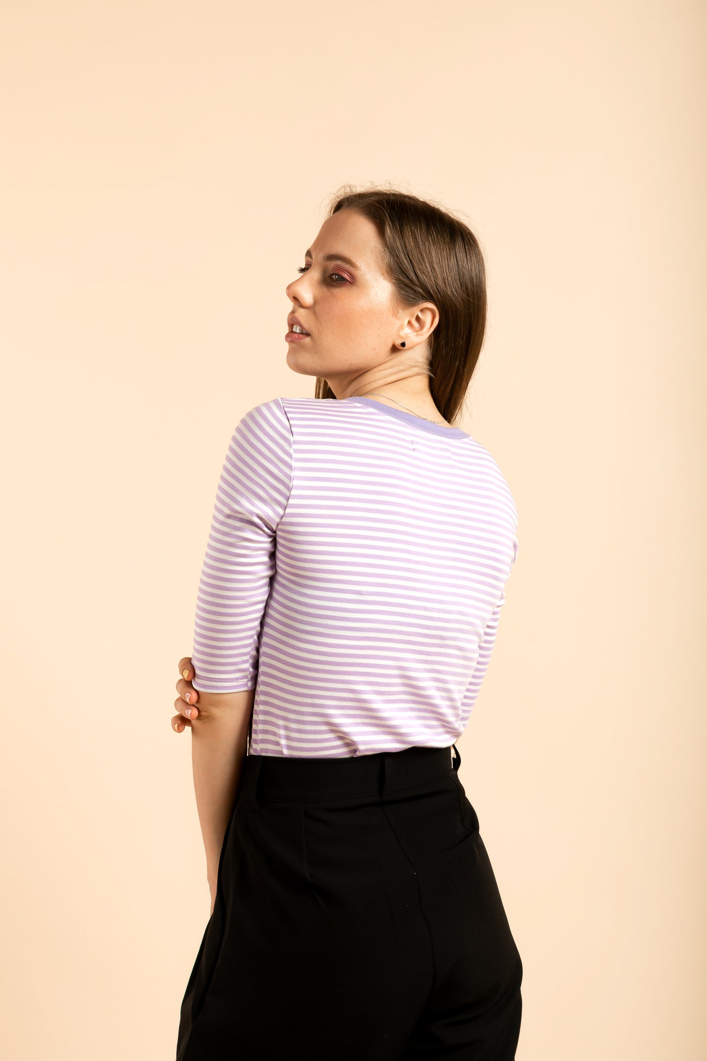 Polo Lila Rayas – Pima bebe