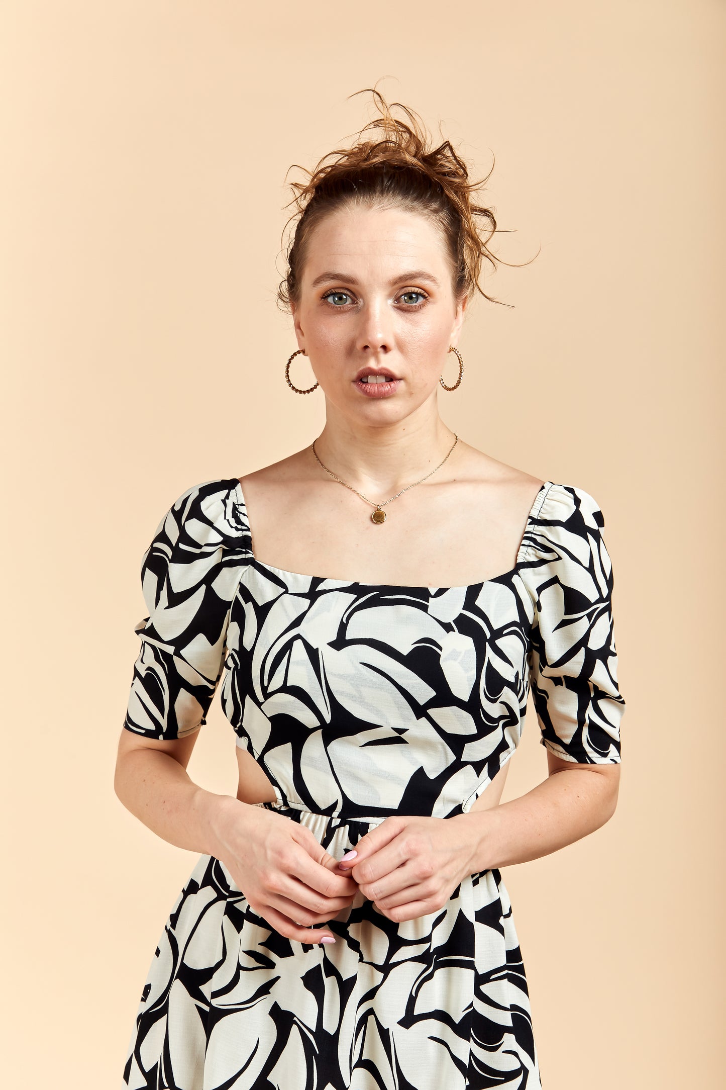 Vestido Ginny Blanco y Negro