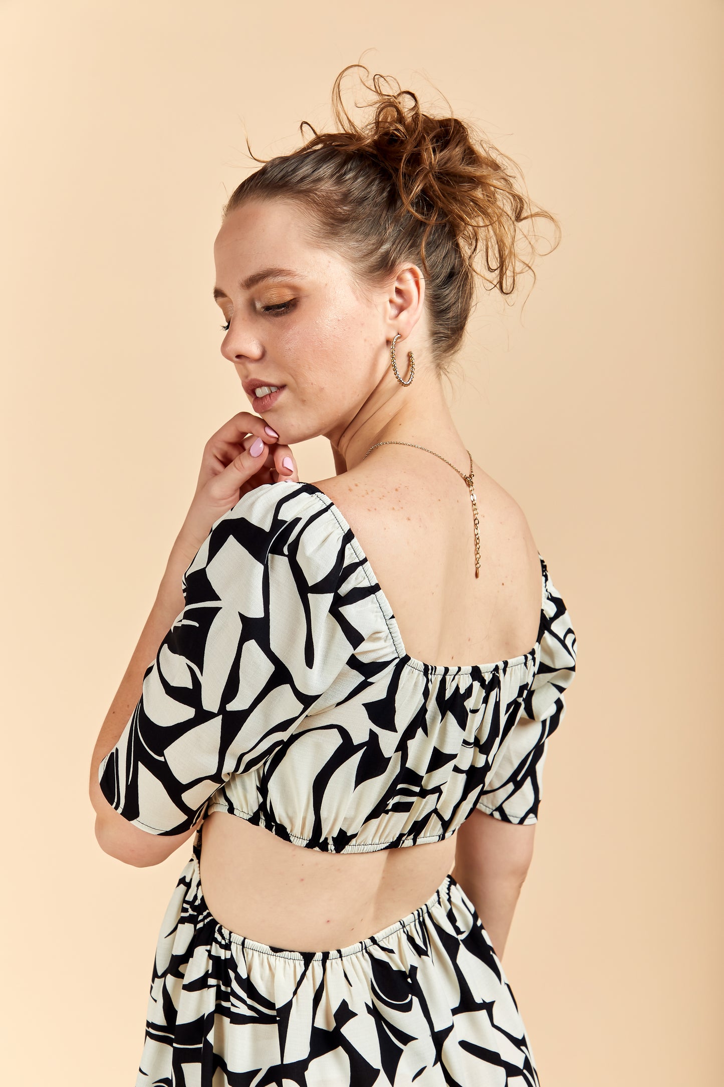 Vestido Ginny Blanco y Negro