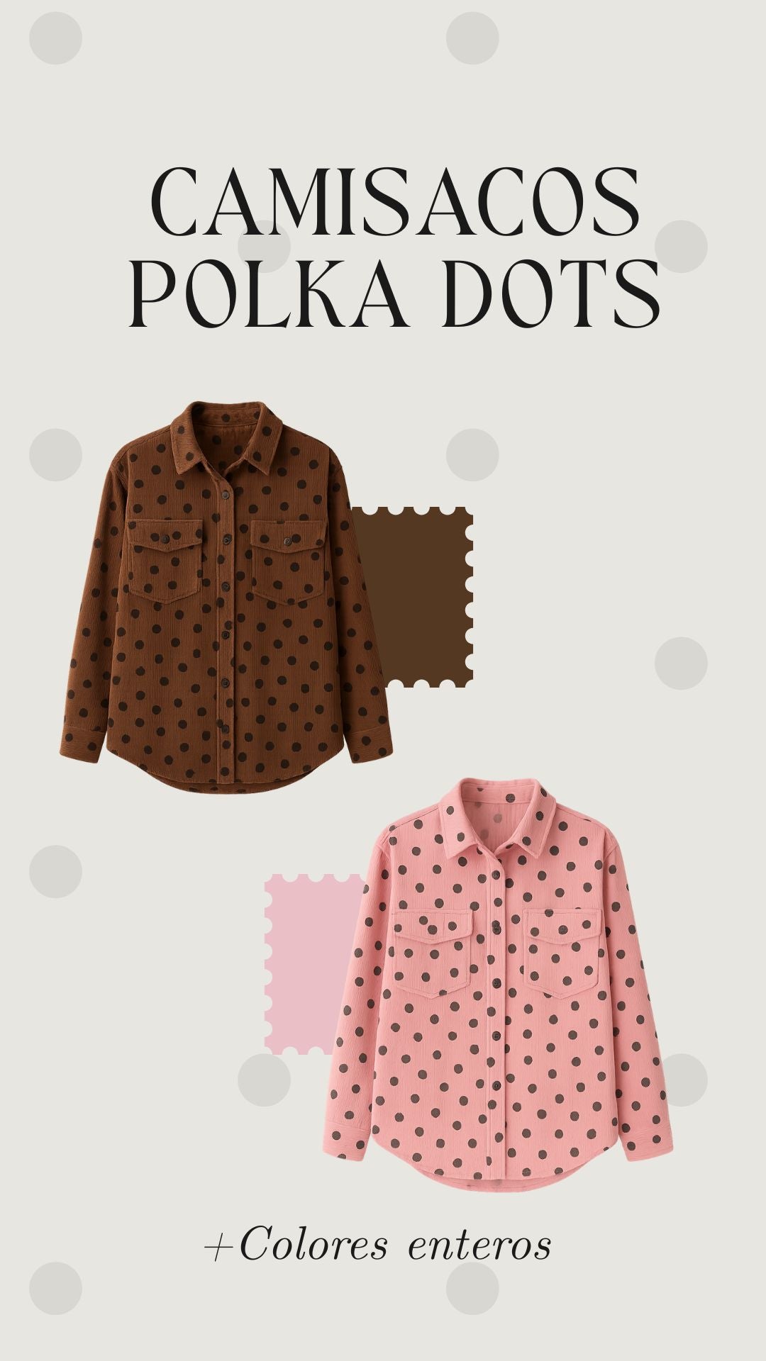 Preventa - Camisaco Polka Dots - Curduroy