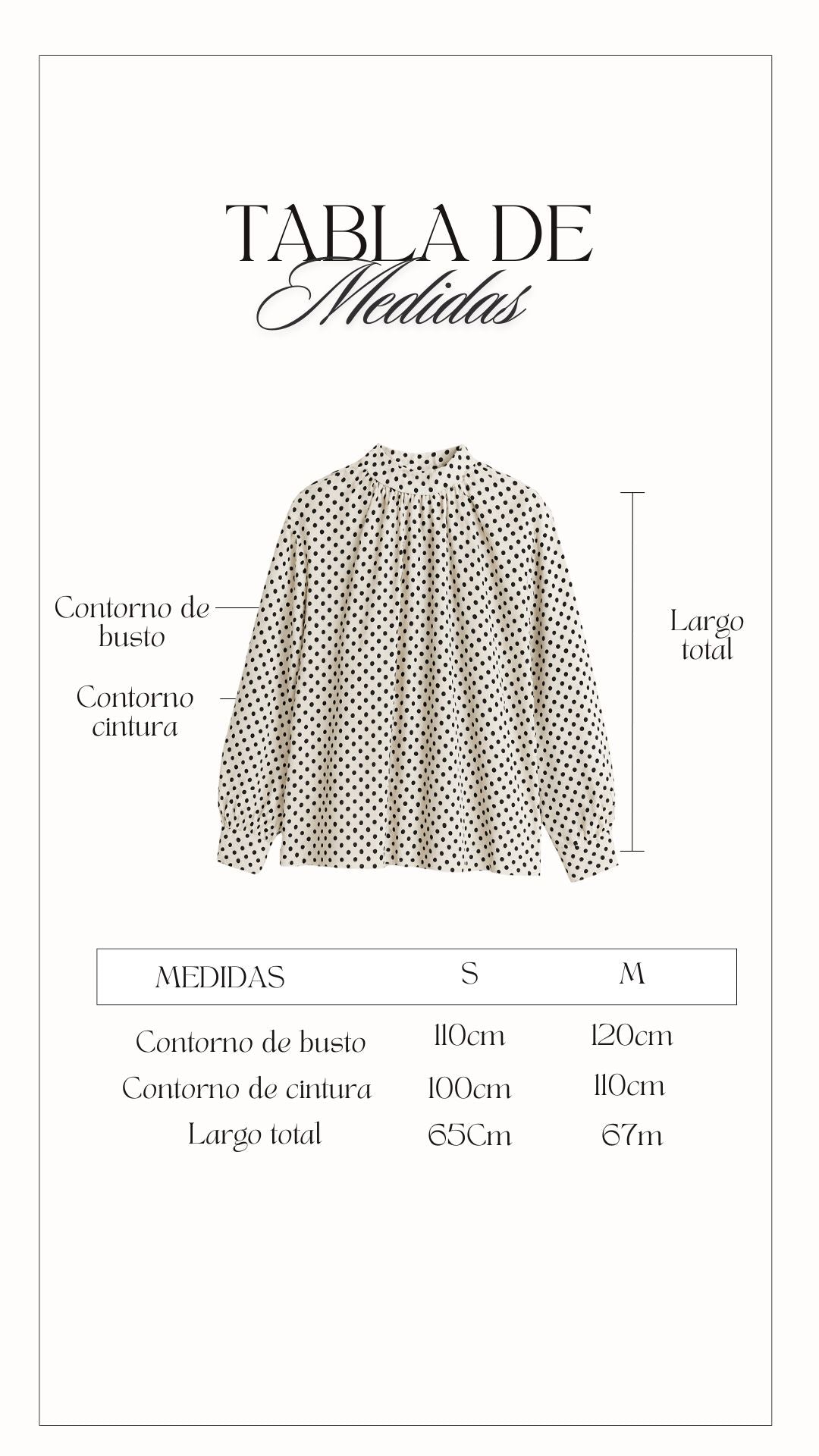 Blusa Lorreine Polka Dots Blanca