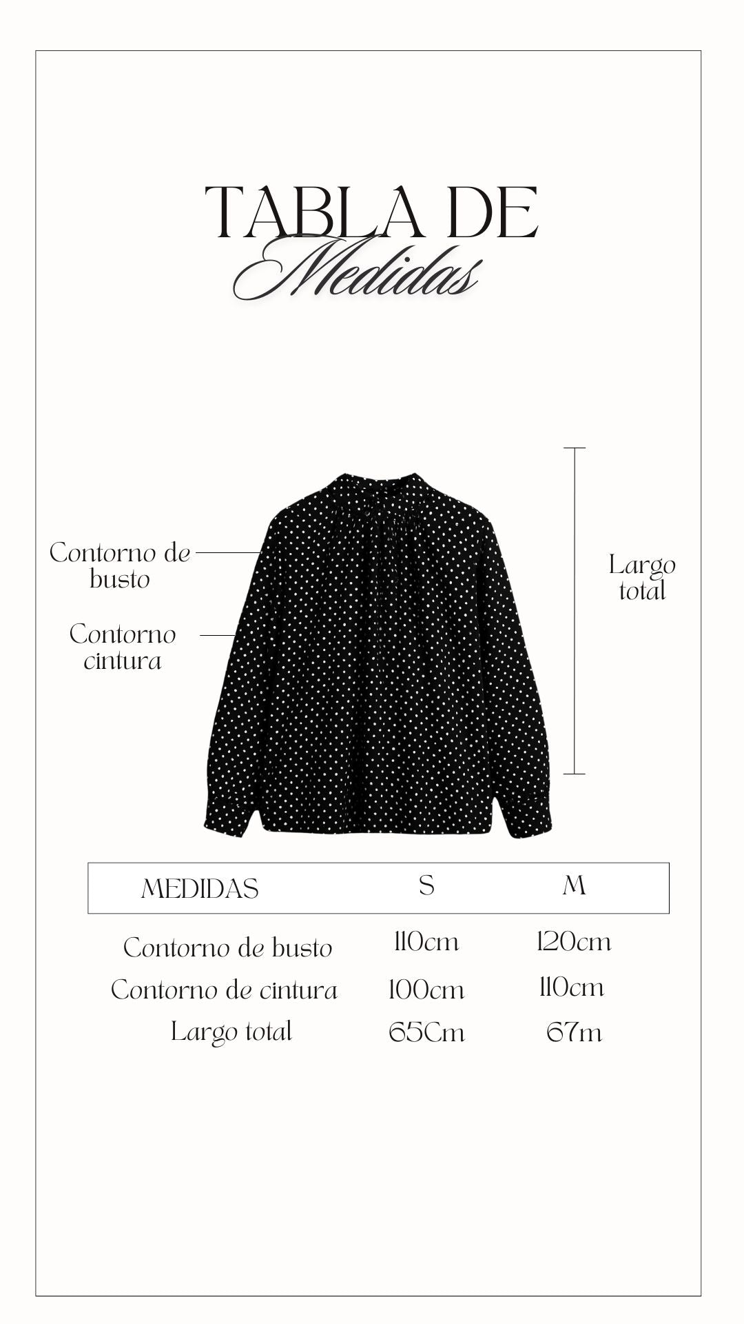 Blusa Lorreine Polka Dots Negra