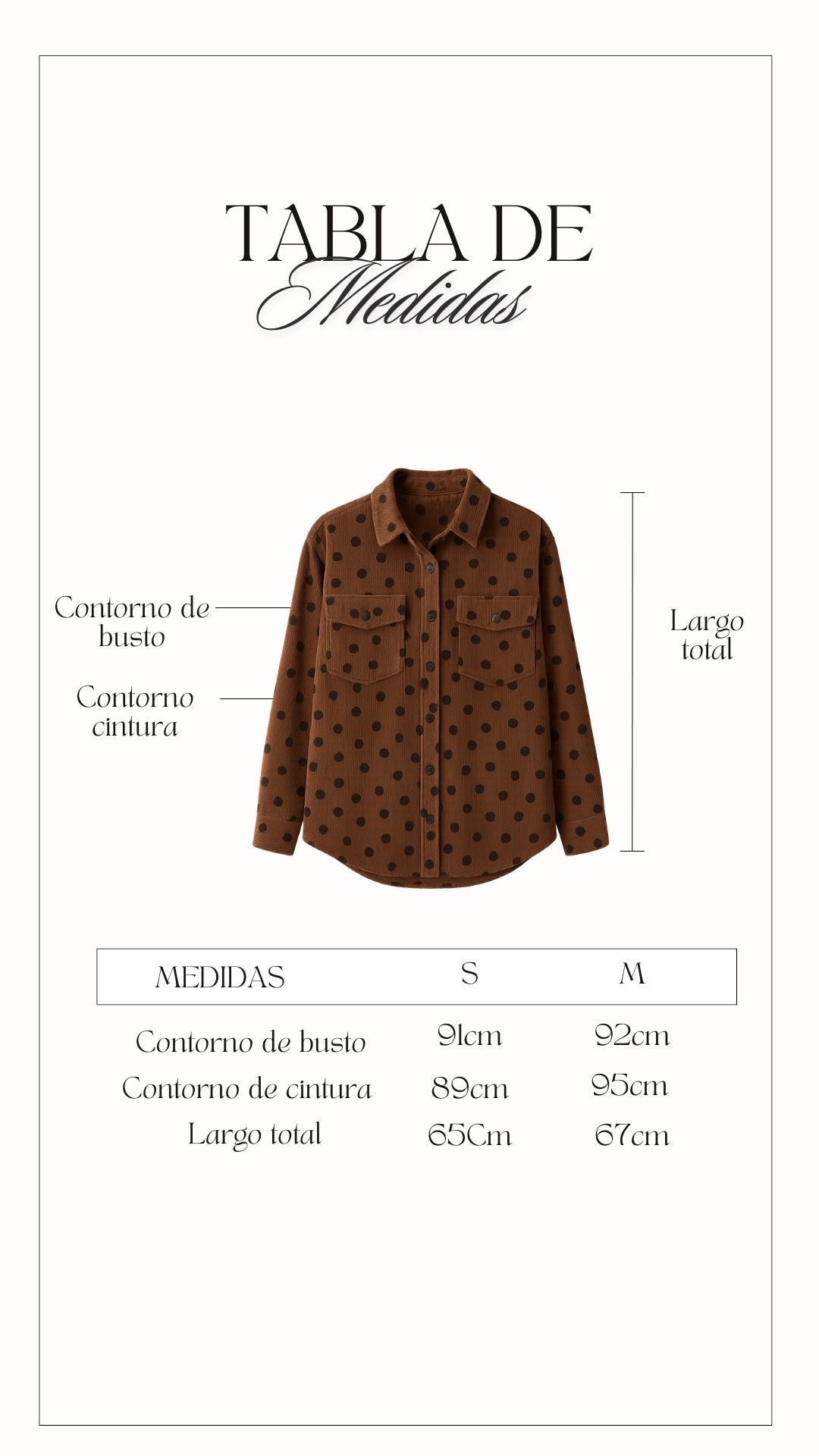 Preventa - Camisaco Polka Dots - Curduroy