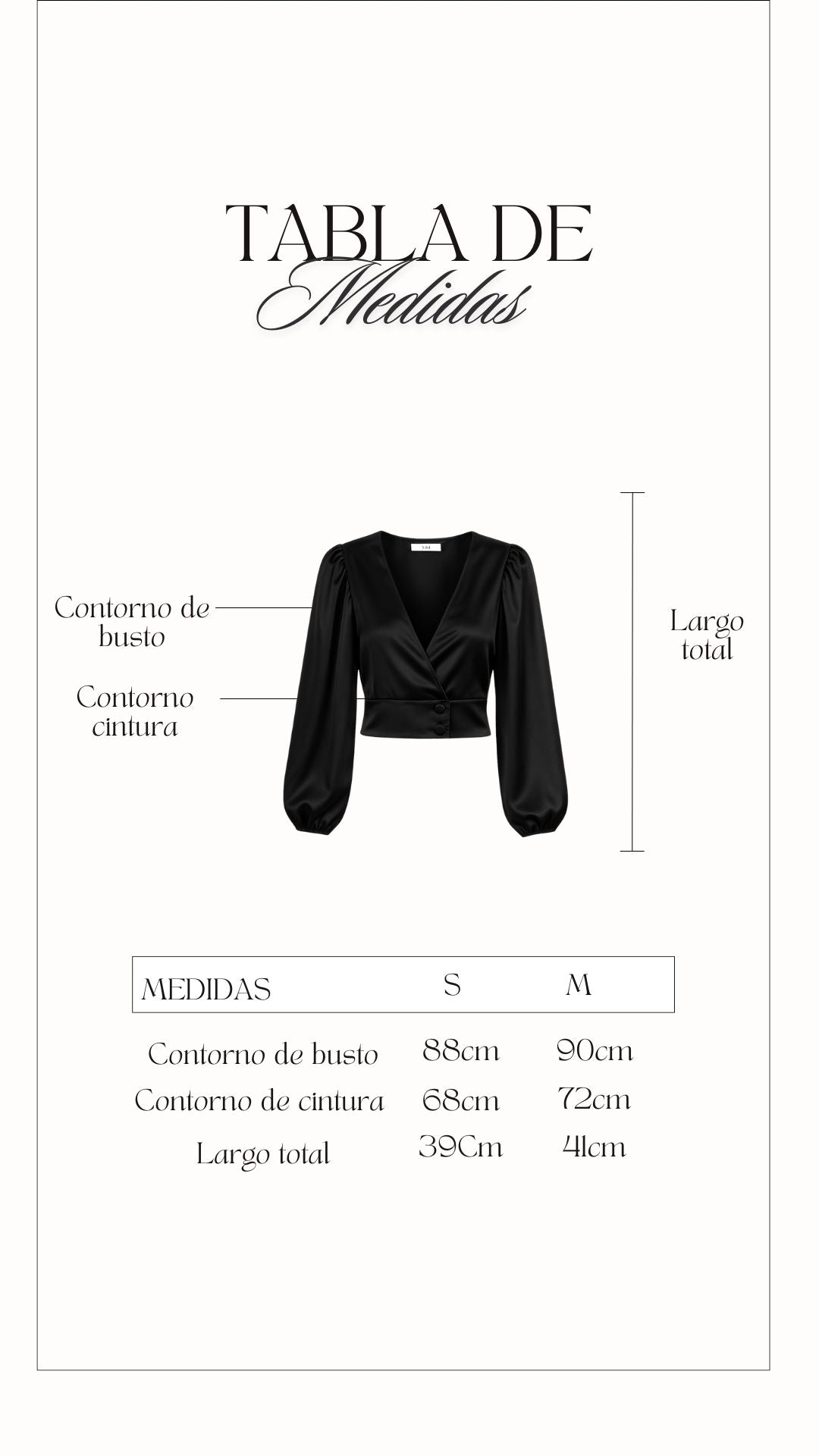 Blusa Saten - Negro