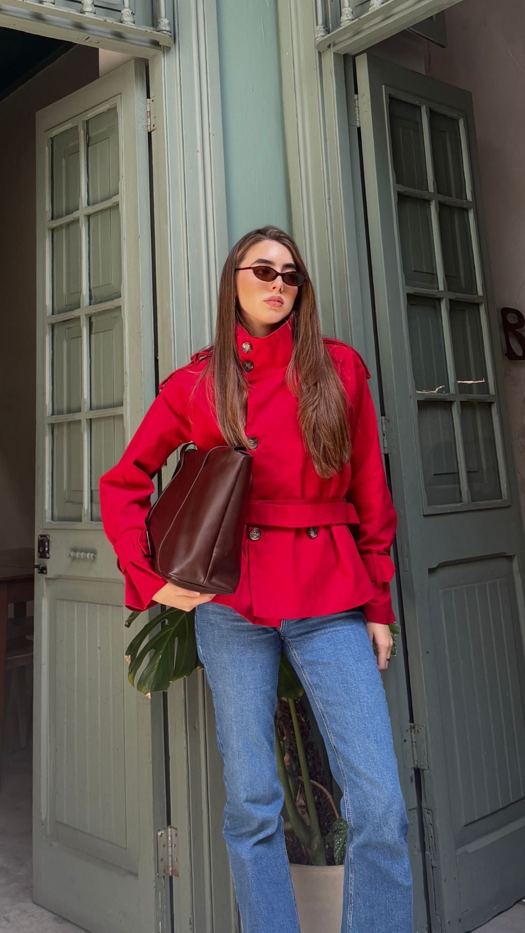 Gabardina Roja - Drill Algodón