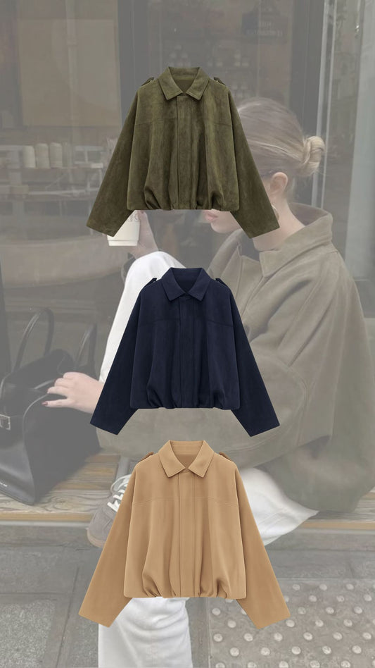 PREVENTA Suede effect - Bomber Jacket