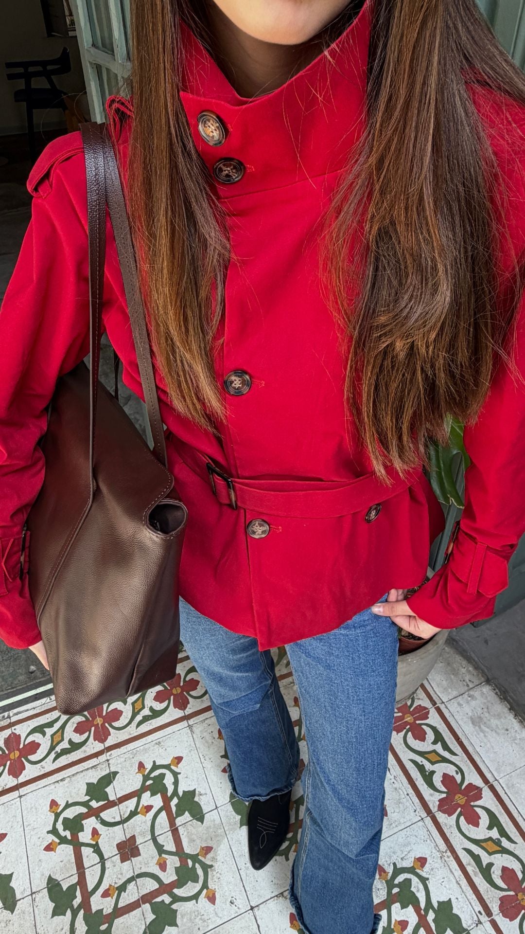 Gabardina Roja - Drill Algodón