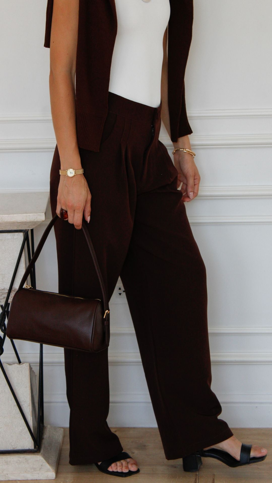 Pantalon Sastre Lily – Chocolate