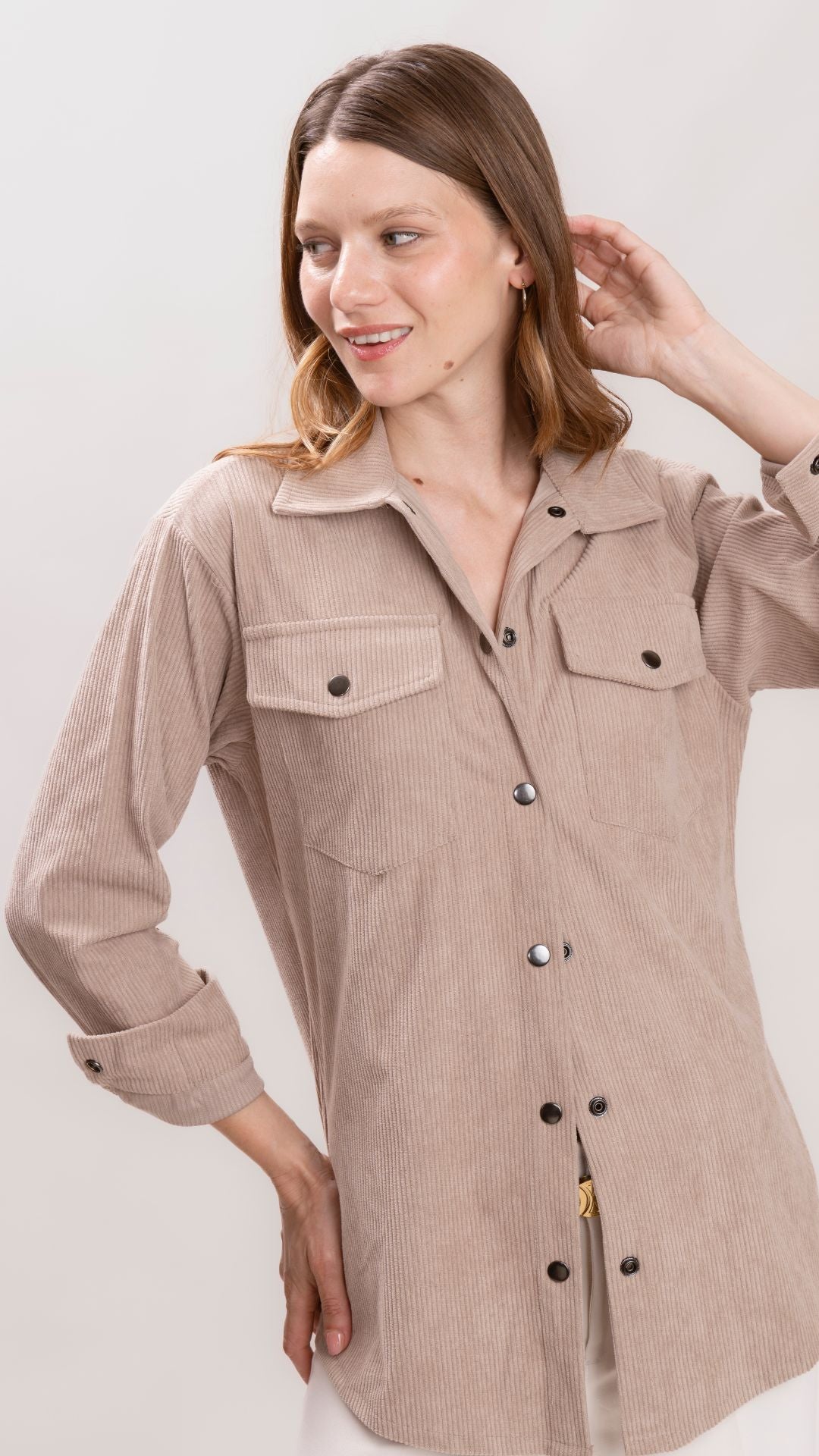 Camisacos Curduroy Beige