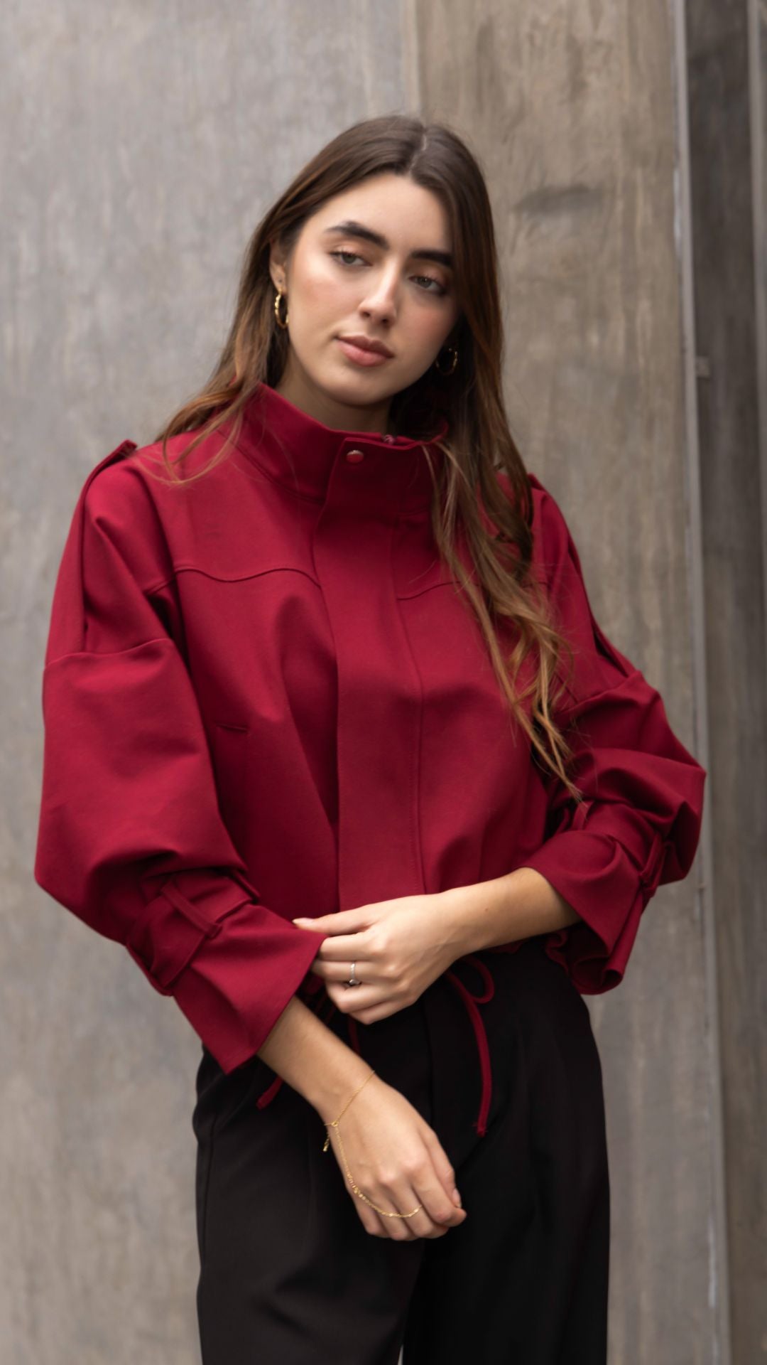 Bomber Jacket Signature Zip Vino