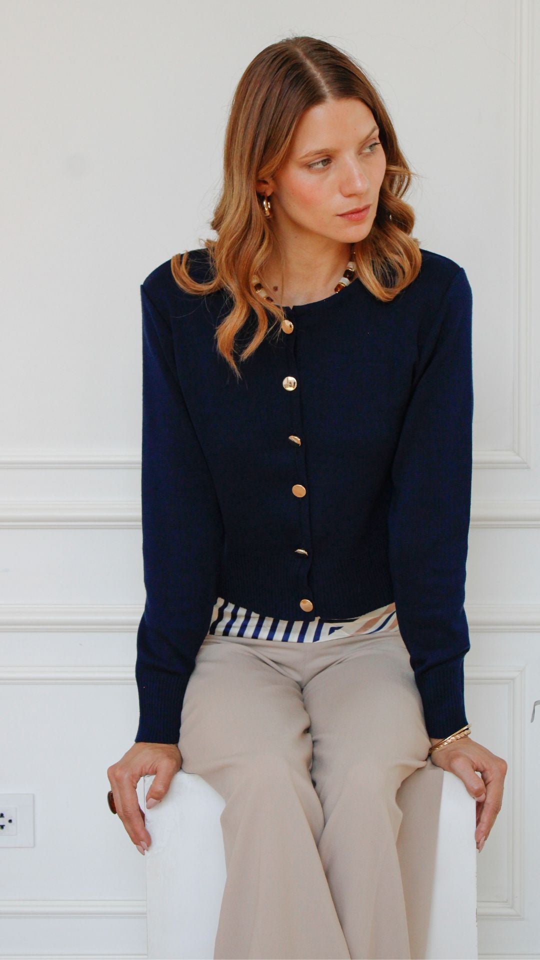 Cardigan Tejido Azul noche