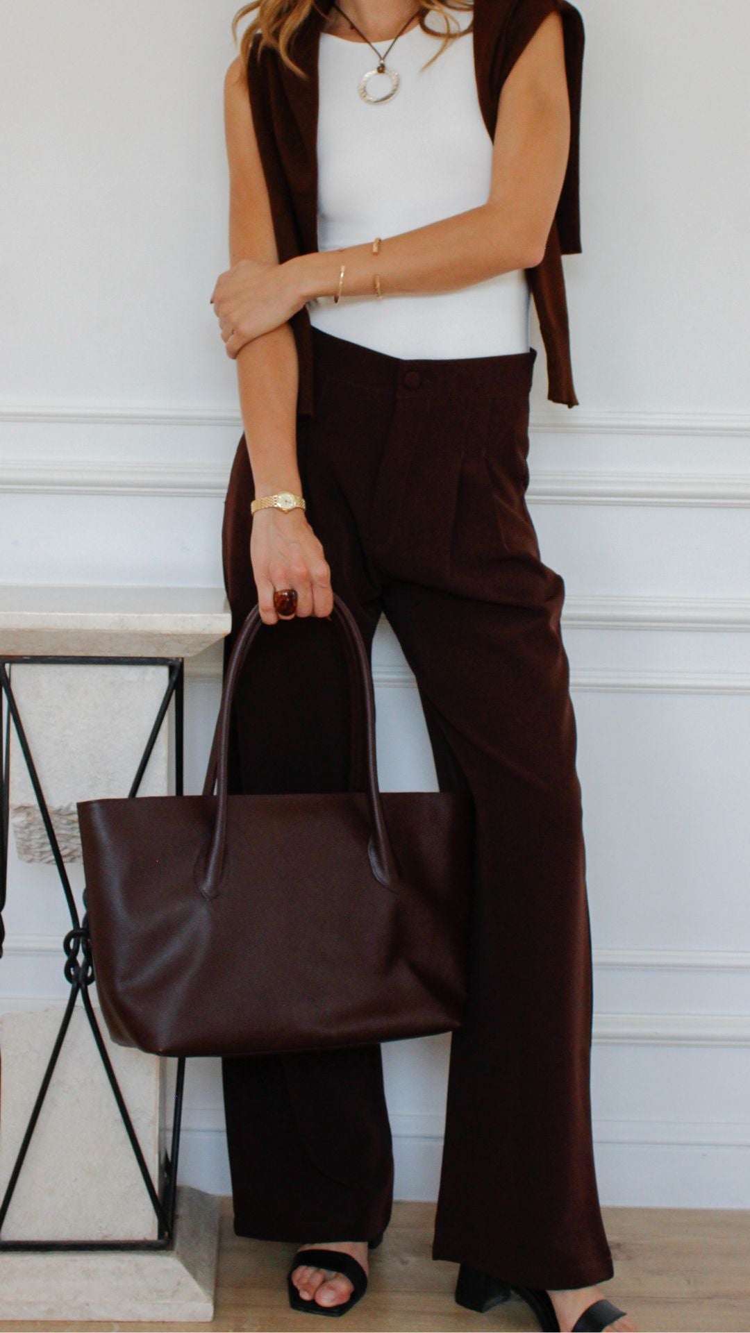 Pantalon Sastre Lily – Chocolate
