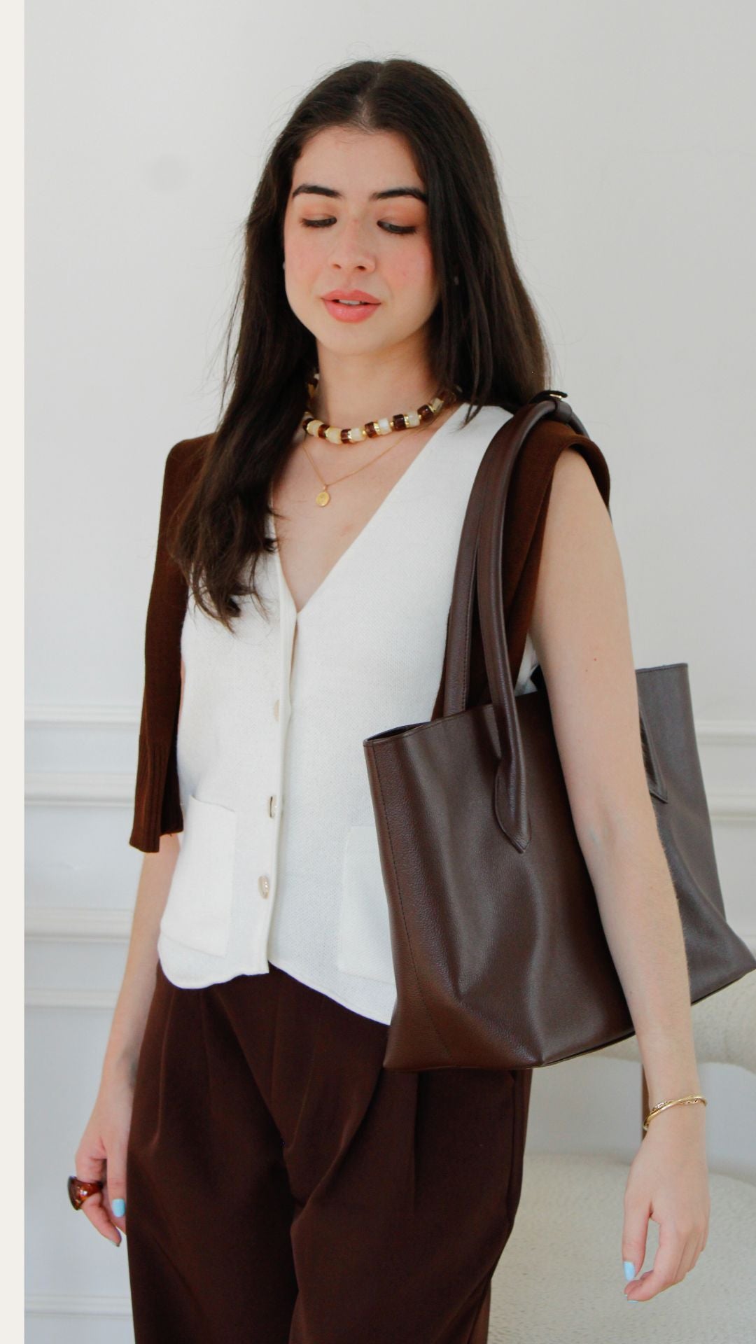 Chaleco Interlock Perla