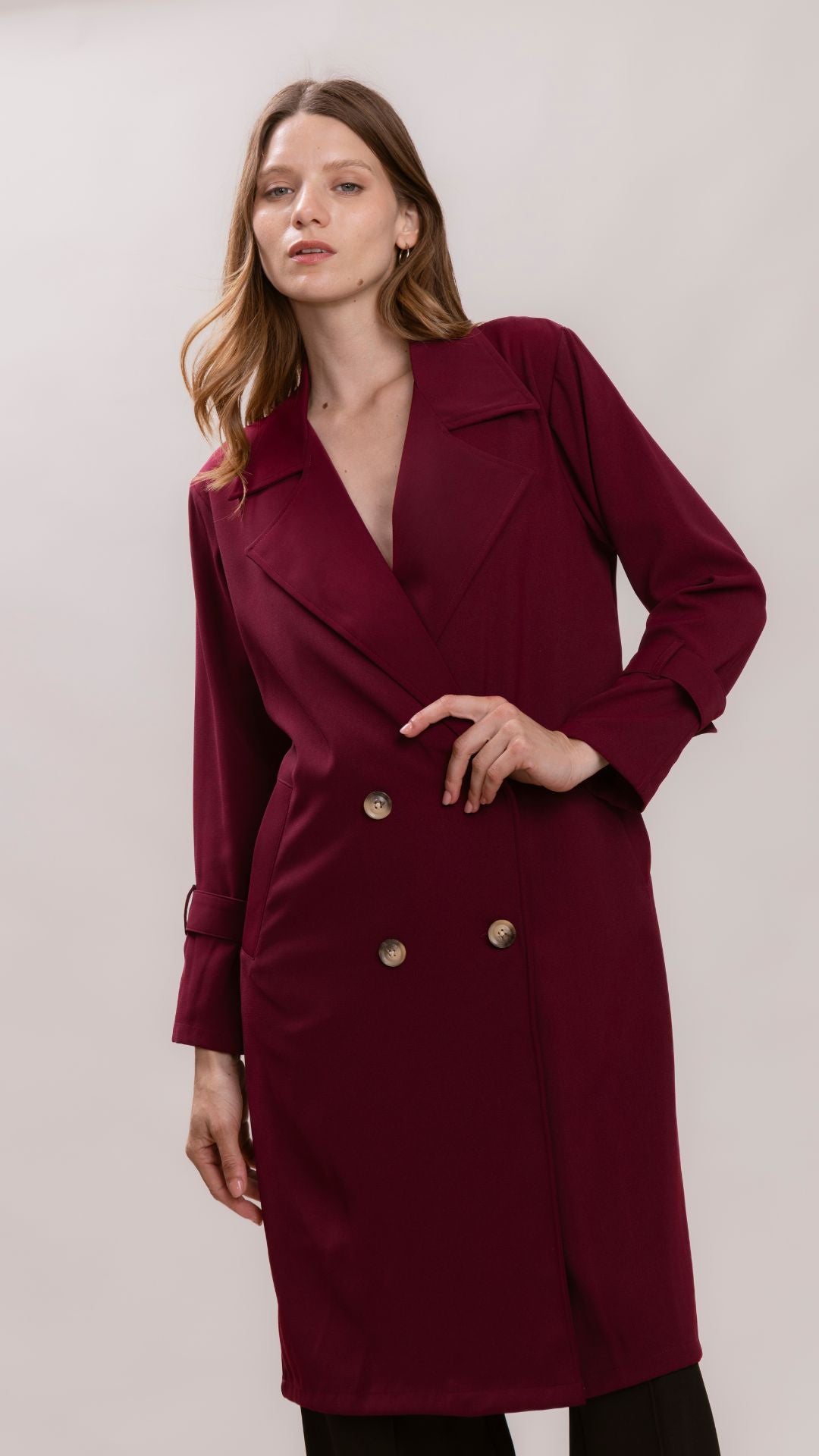 Trench Coat Morgan Burgundy – Edición Primavera