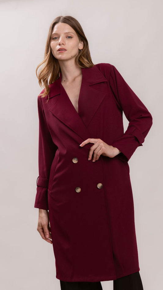 Trench Coat Morgan Burgundy – Edición Primavera