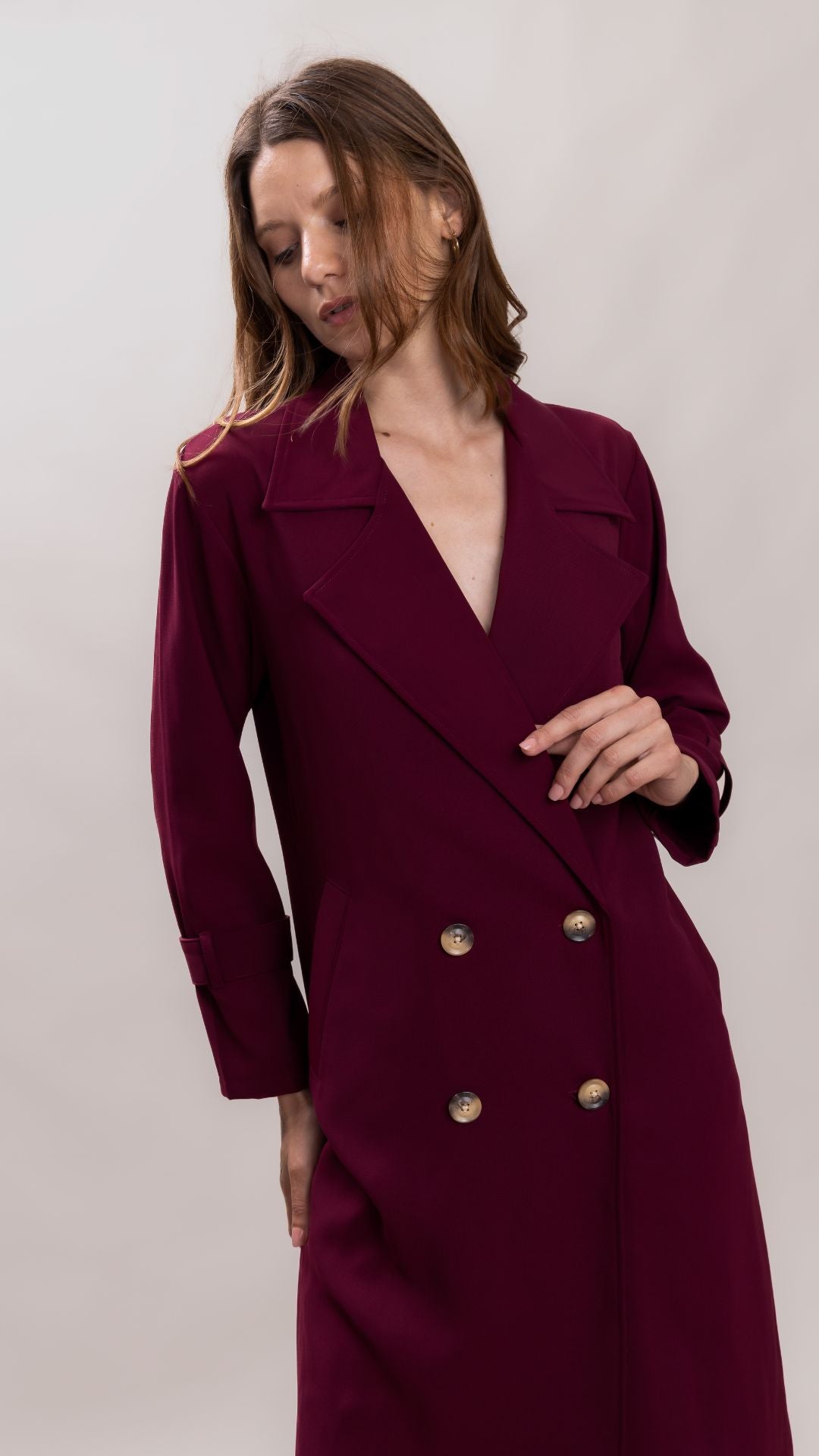 Trench Coat Morgan Burgundy – Edición Primavera