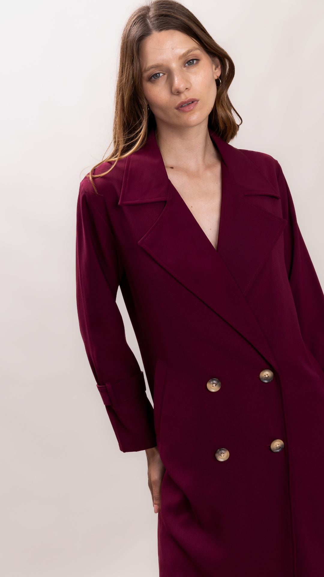 Trench Coat Morgan Burgundy – Edición Primavera