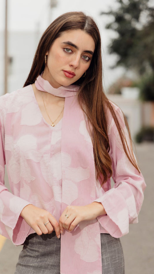 Preventa Blusa Mao Rosa - 2 piezas