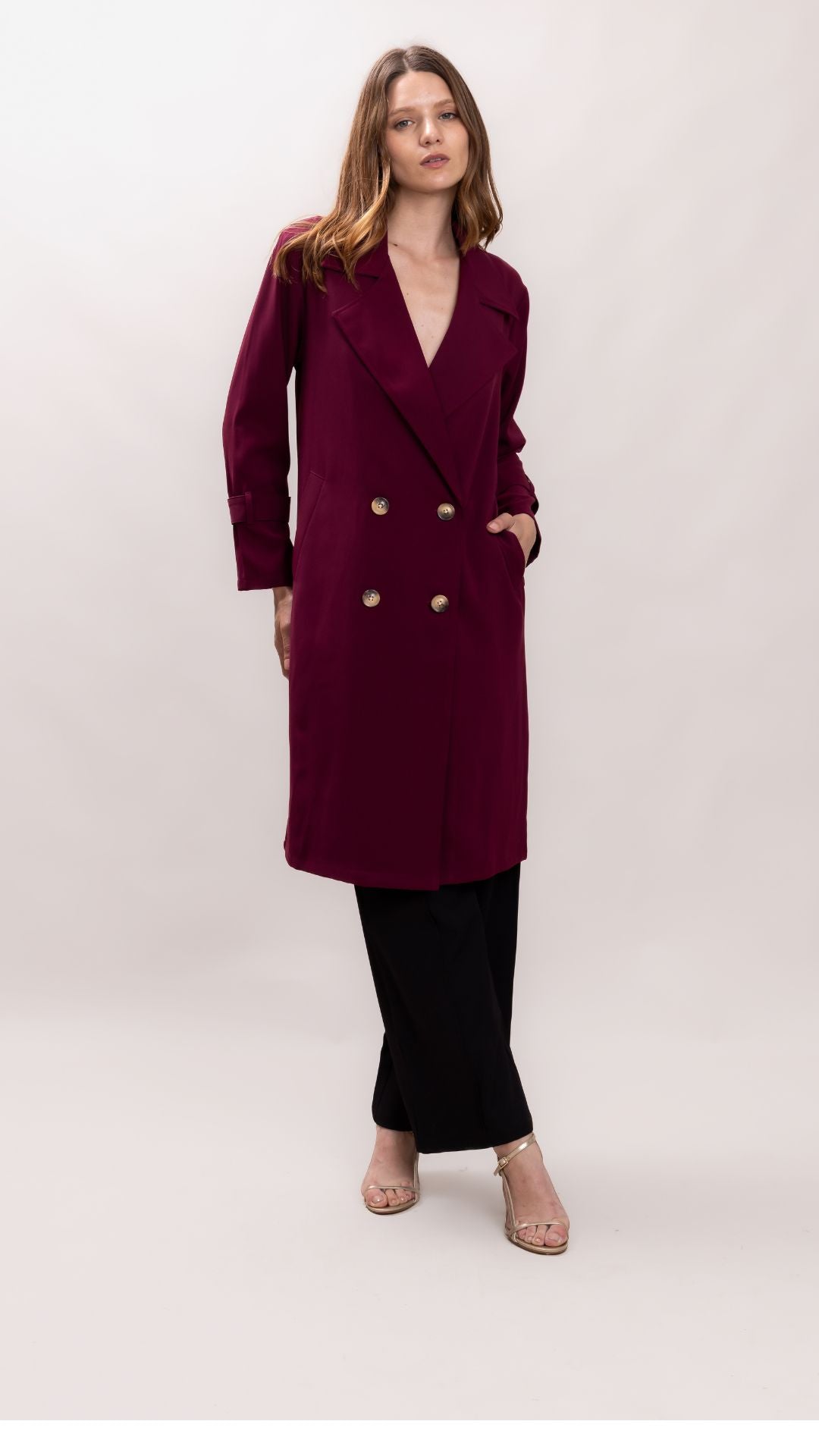 Trench Coat Morgan Burgundy – Edición Primavera