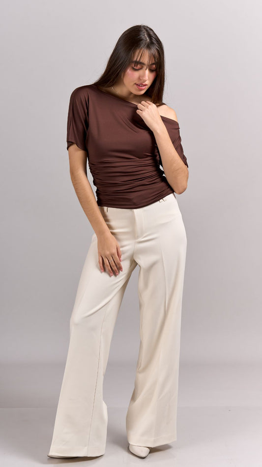 Polo Off Shoulder - Chocolate