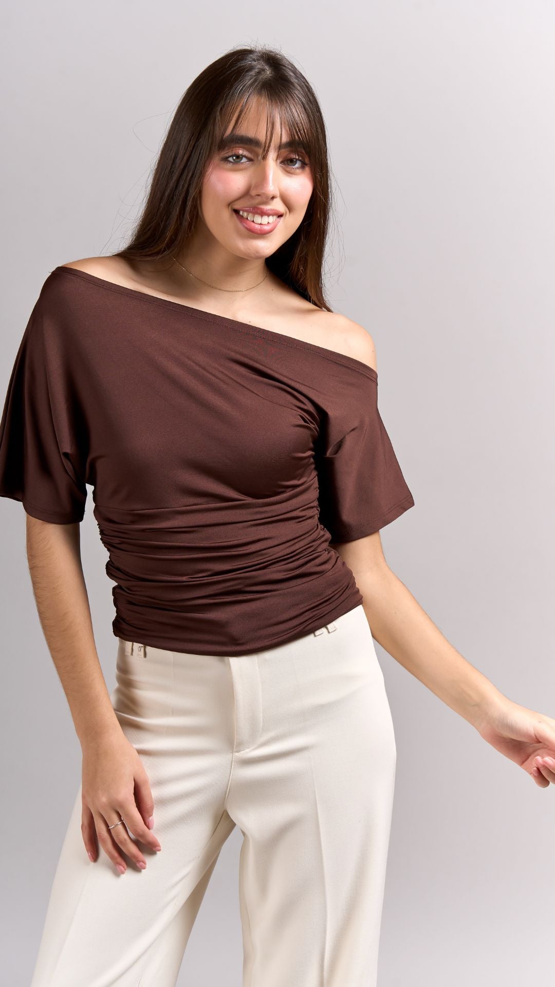 Polo Off Shoulder - Chocolate