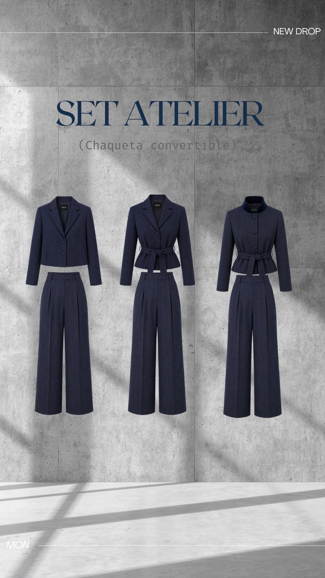 Set Atelier Azul  - Tweed & Terciopelo